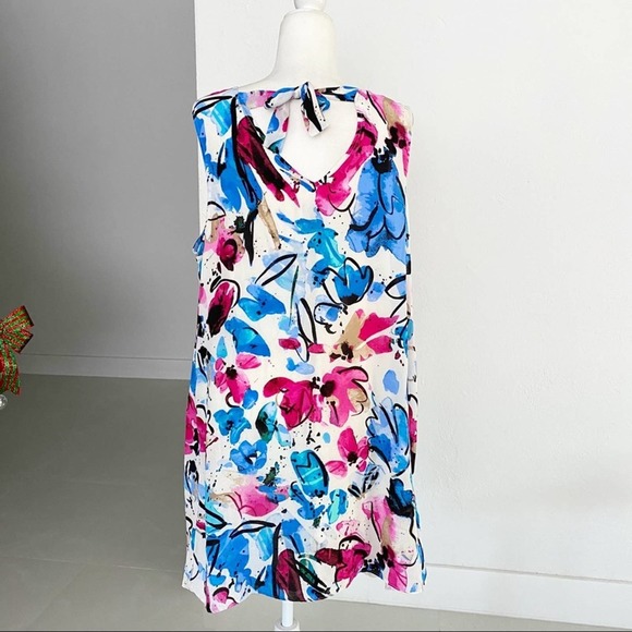 Nic+Zoe Vibrant Flora Sleeveless A-Line Dress - Picture 4 of 9